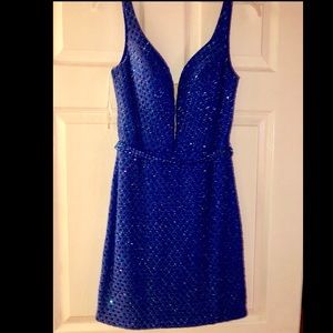 Royal blue Vienna short dress